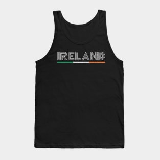 Ireland / Vintage Style Faded Typography Design Tank Top